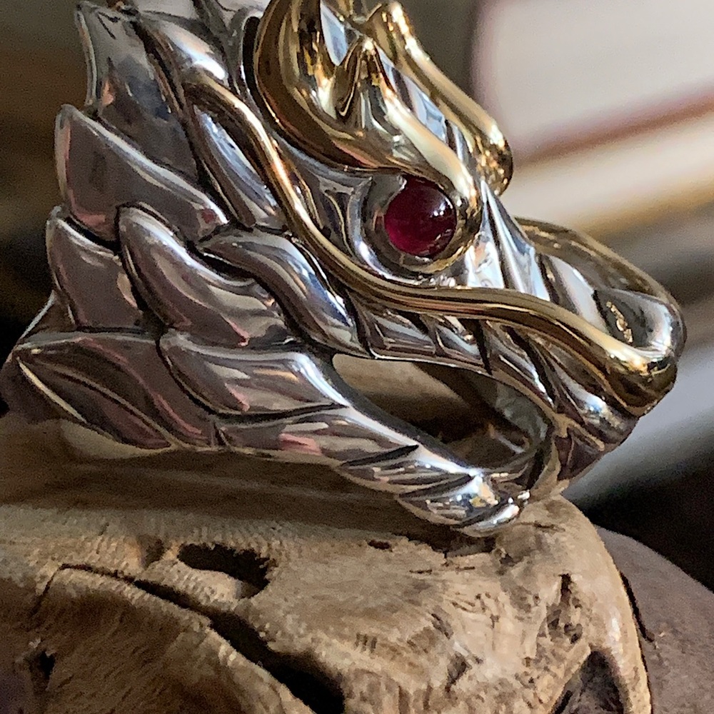 JOHN HARDY 925 18K Naga Ring